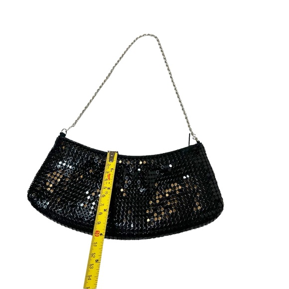 Vintage Y2K Mini Metal Mesh Black Shoulder Bag - Picture 8 of 10
